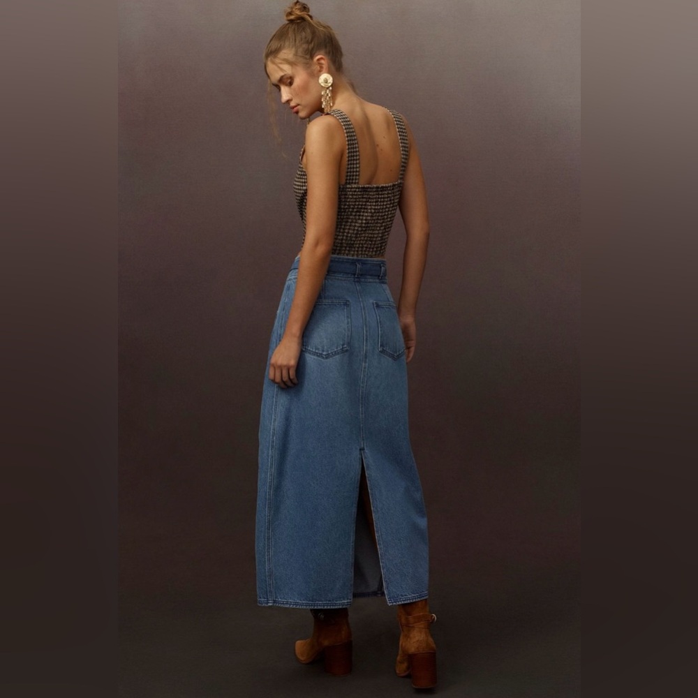 Pilcro (Anthropologie) denim skirt in size 0 Petite - Picture 13 of 14